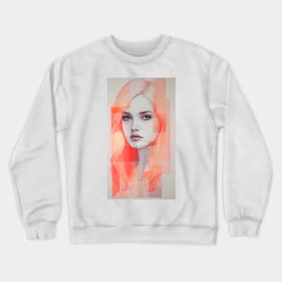 Ethereal Riso Lady: Grace in Print Crewneck Sweatshirt